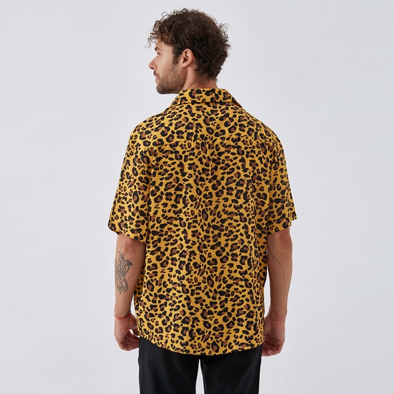 Leopard Oversized Short Sleeve Shirt Silk Fabric,summer Clouthing, Stylish Shirt, Shirt for Men, Elegant Short Sleeve Shirt, Handmade - Etsy Leopard Oversized Short Sleeve Shirt Silk Fabric,summer Clouthing, Stylish Shirt, Shirt for Men, Elegant Short Sleeve Shirt, Handmade - Etsy