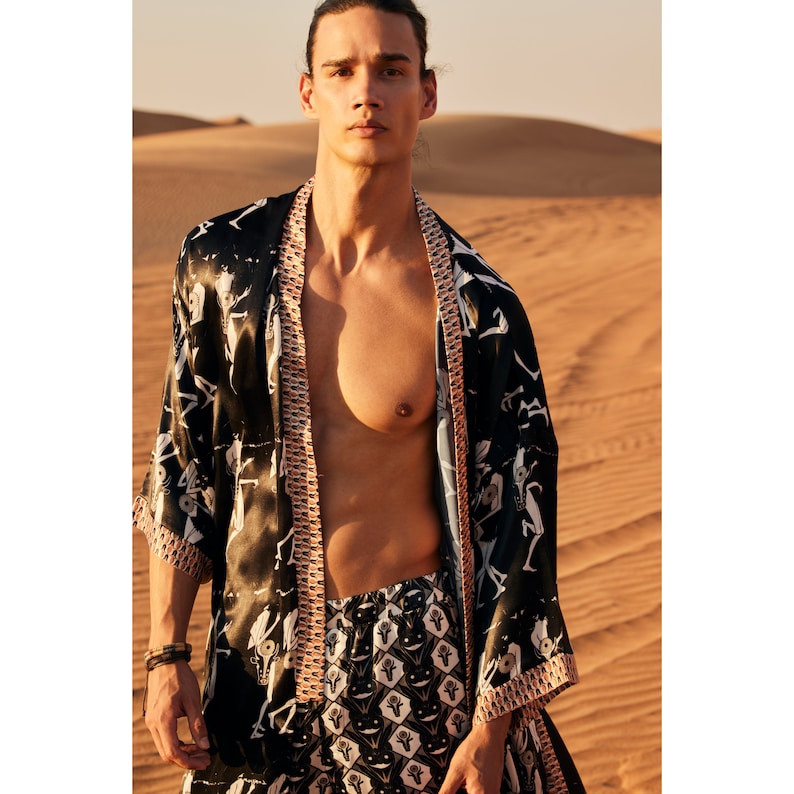 Silk Kimono Robe,Silk Robe For Men,fathers day gift,wrap kimono jacket,Hipster Festival,satin Rave Kaftan,Gifts Boyfriend Dad,Ethnic Kimono,Silk mens kimono robe ,Men's kimono,Valentinesday Gift, Luxury long satin bathrobe,africano kimono,ethnic