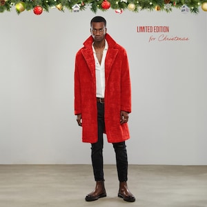 Red Teddy Coat Etsy