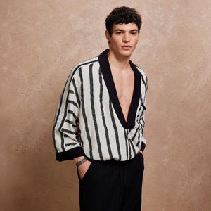 deep v neck dress shirt Deep V Neck Mens