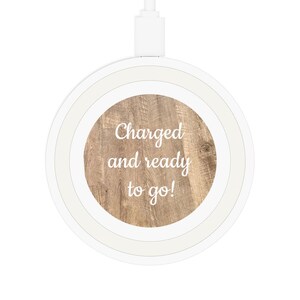 Quake Farmhouse Style Wireless Charging Pad, Rustic Design, Wireless Charging Pad, Charging Pad, Phone Charger