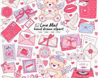 Liebe Post Clipart Bundle | Valentinstagspost (Digitaler Download)