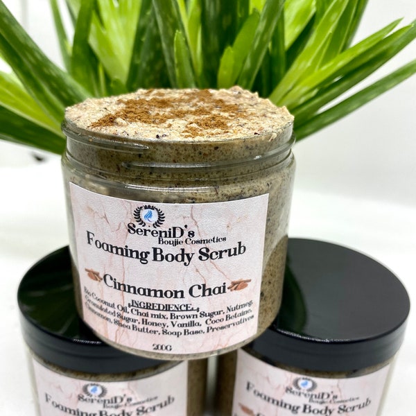 Foaming Cinnamon Chia Body Scrub/ Zimt-Chia-Honig-Schaumkörperpeeling