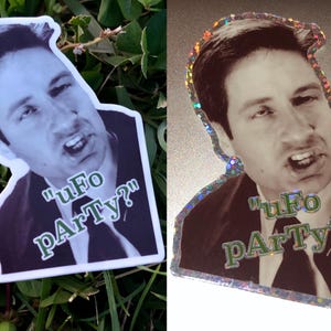 Fox Mulder - - Ufo Party sticker