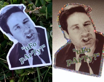Fox Mulder - - Ufo Party sticker