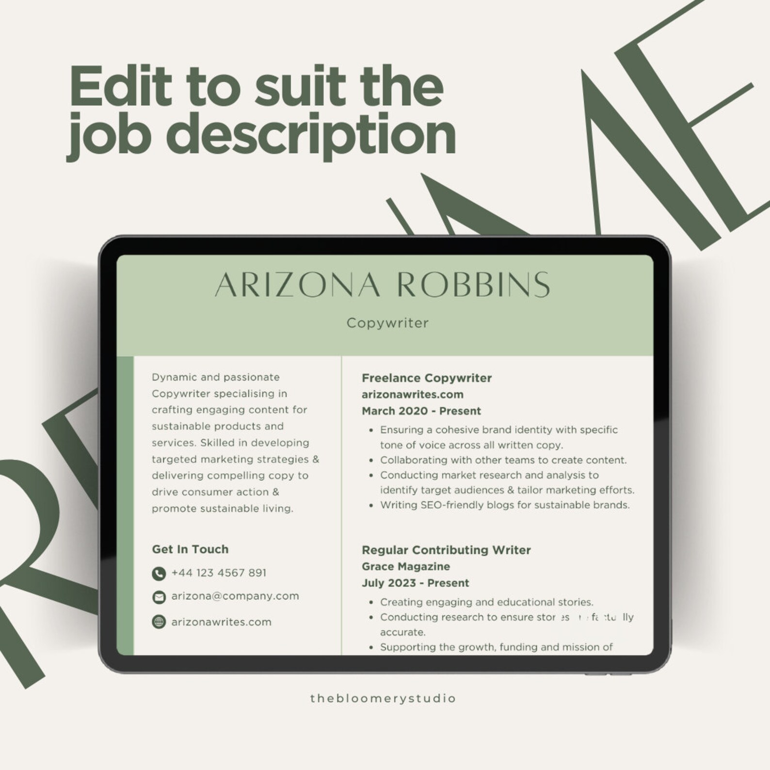 Resume Kit CV Template With Matching - Il 1588xN.6151240591 828o 
