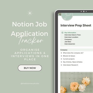 Job Application Tracker - Job Search Organiser With Resume Template, Application Tracker, Job Interview Prep, Email Templates & More