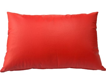 Deco Leather Look Pillow: Supportive Sofa Chair Cushion (20 x 30 In)