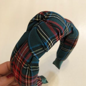 Knotted Hairband - Hand Designed in Green Christmas Stylish Pattern Headband