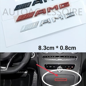 AMG Logo Sticker 3D Emblem Sticker Central Interior 8.3cm