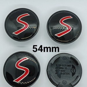 4x Nabenabdeckung Logo Mini//-John-Cooper-Works//-JCW// Radmitte 54mm