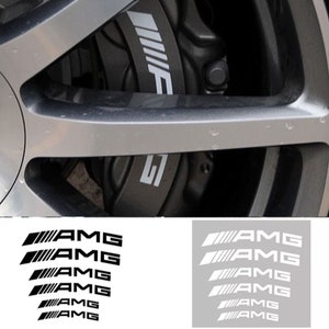 6 AMG logo brake caliper stickers