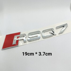RSQ7 Chrome Logo Badge Emblem Rear Tailgate Sticker