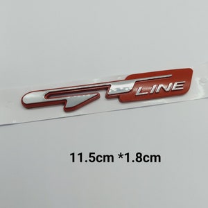GT-Line Red ABS Badge Emblem Logo