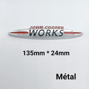 Mini-John-Cooper Works JCW Logo// Metall-Kofferraum-Emblem 135mm für Clubman-S-one//
