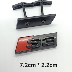 Gloss Black S3 Front Grille Emblem Logo