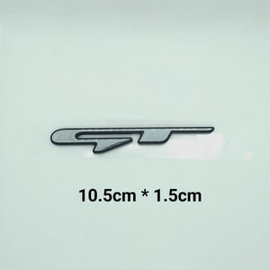 GT logo silver black ABS badge Emblem for KIA
