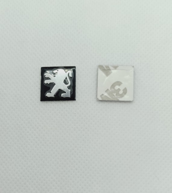 2 Adesivi Alluminio 16x16mm - Decorazione Auto Chiavi Telecomando