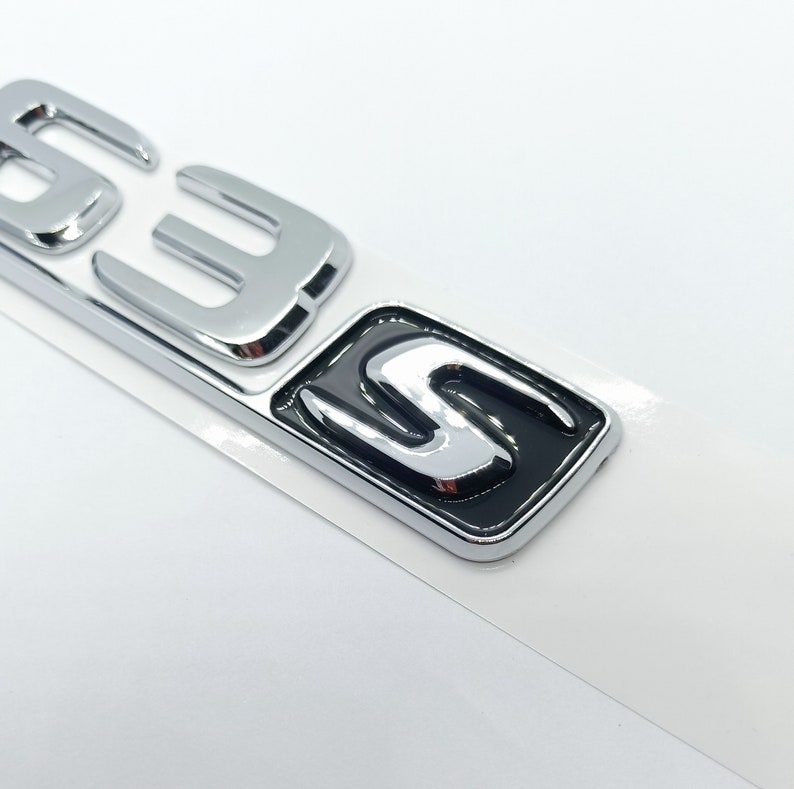 CTRONIC C-Klasse C63s Chrom Emblem - Hinten Logo Für C43, C250, C350, C220, Glänzend Mit Kleber