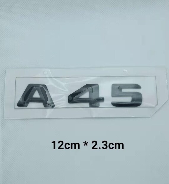 A45 Logo 3D Glossy Black Sticker Decal Mercedes AMG Emblem - .de