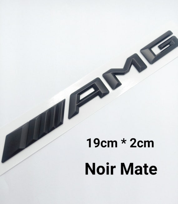 Mercedes AMG Emblem Logo BLACK Matt 3D CLASS A B C E 