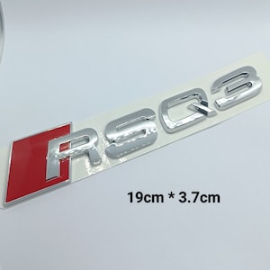 RSQ3 Logo Chrome Badge Emblem Sticker Rear Tailgate