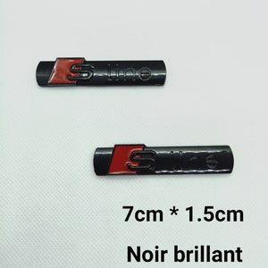 2 Logo S Line Emblema Insignia Adhesivo Sline Metal Negro Brillante