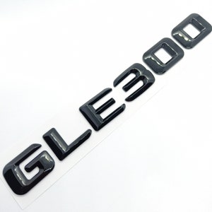 1 Glossy Black GLE300 Logo Emblem Sticker Gle Logo Installs 3d Trunk