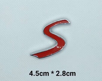 Logo S Emblem In Chrome Metal Adhesive Mini Cooper S