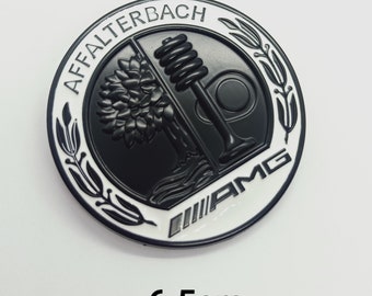 Logo Affalterbach Noir Brillant 6.5cm D&eacute;coration Autocollant Logo AMG Affalterbach Brillant - En M&eacute;tal Noir, Dimensions 6,5 Cm Autocollant 6.5cm Mercedes