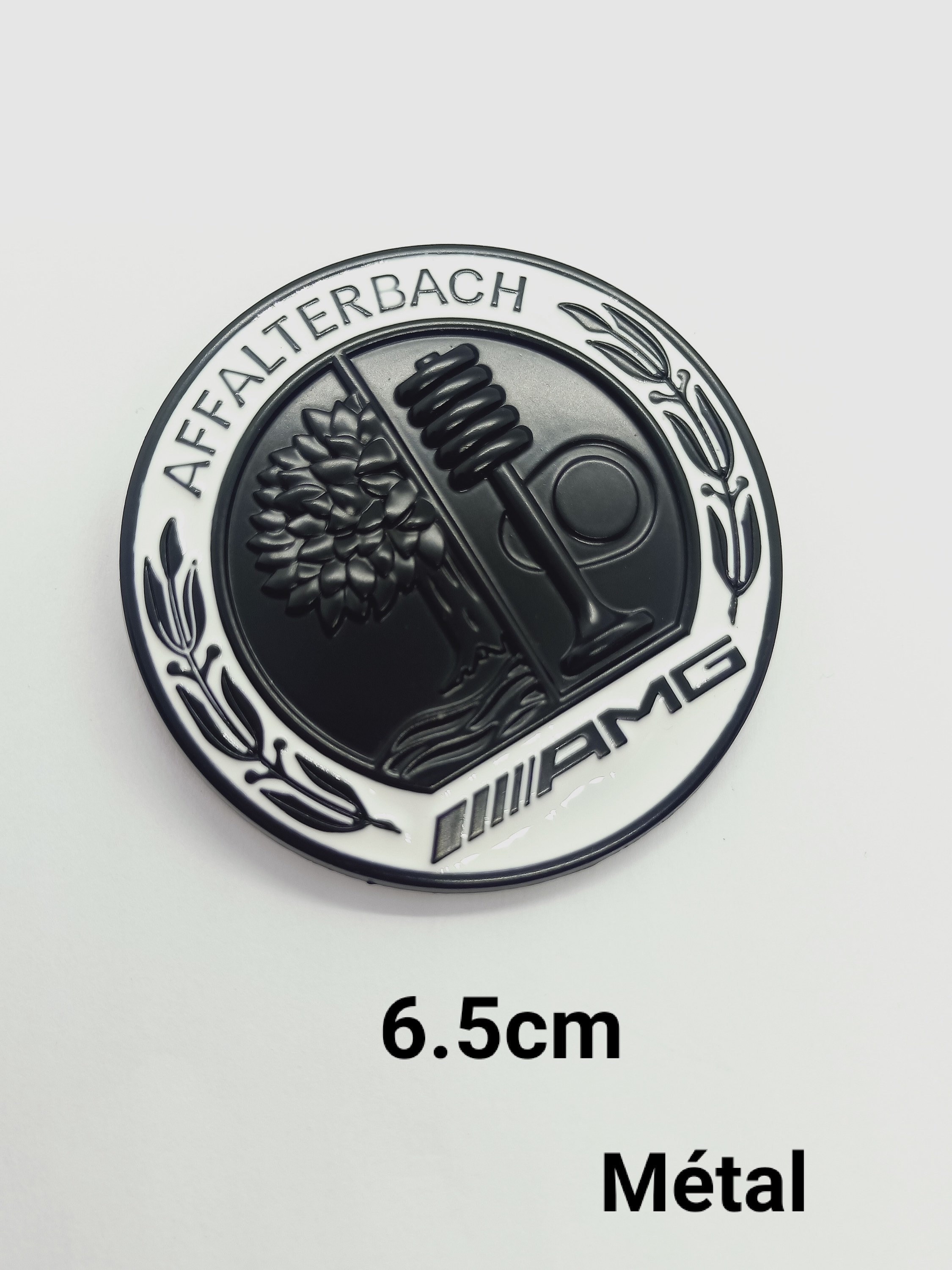 Mercedes Benz AMG Logo Metall Schlüsselanhänger Silber Streifenform