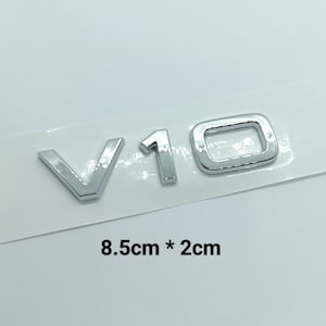 1 V10 Chrom-Emblem-Logo