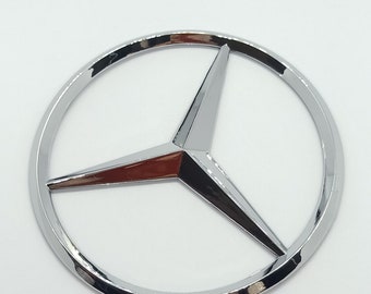 Logo Mercedes Emblem Star chrome tailgate trunk 90mm