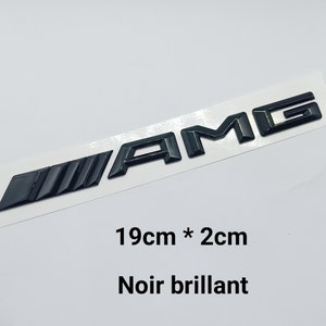 AMG Emblem Logo Glossy Black 3D
