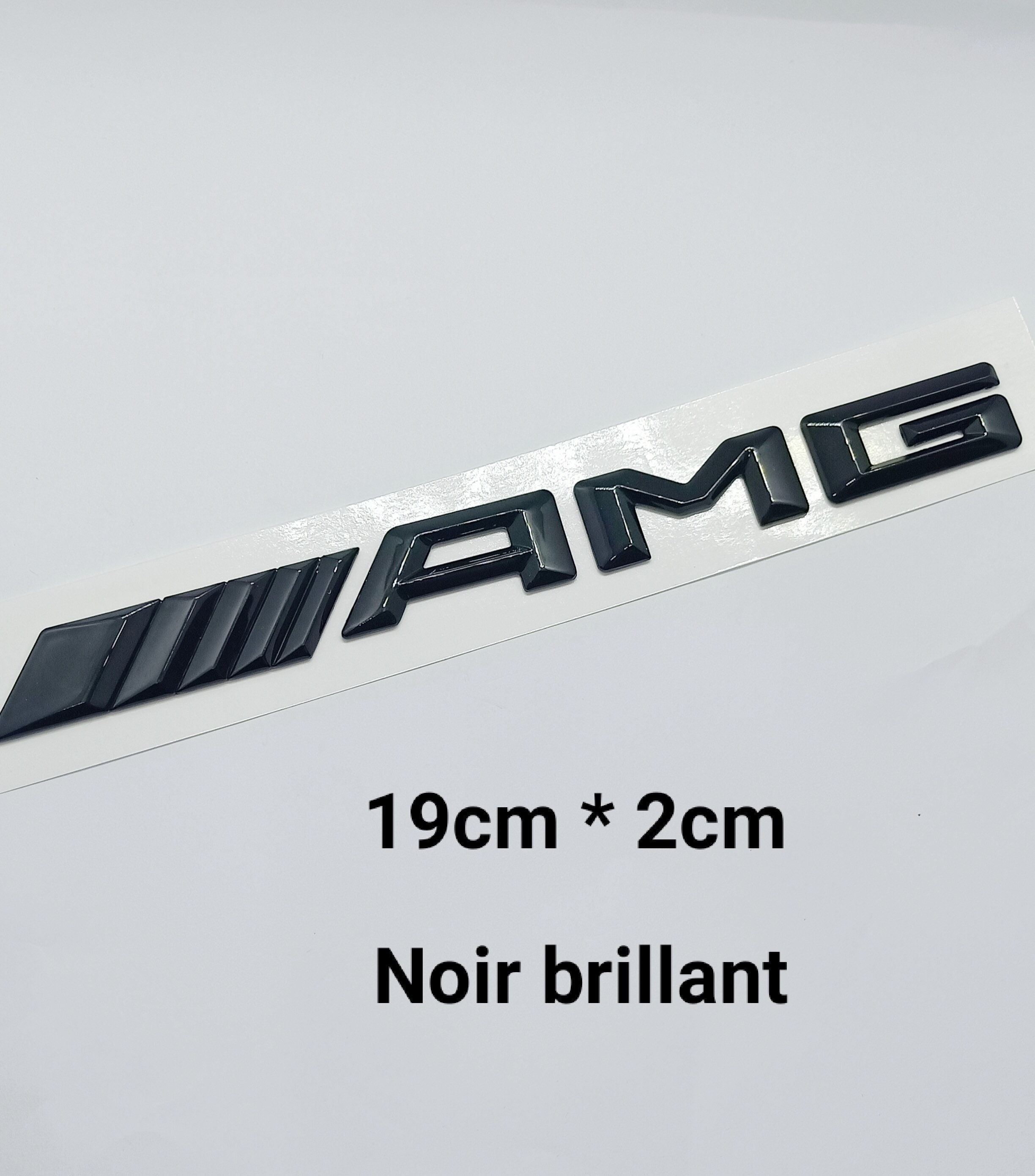 Glossy Black 3D AMG Mercedes Emblem Logo 
