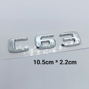 Logo C63 Chrome Badge Logo Flat Emblem