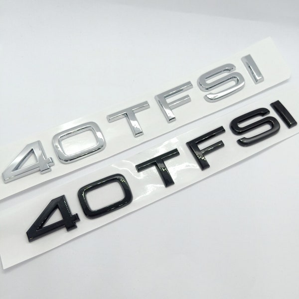 Logo Emblème 40 TFSI Pour   coffre Noir brillant