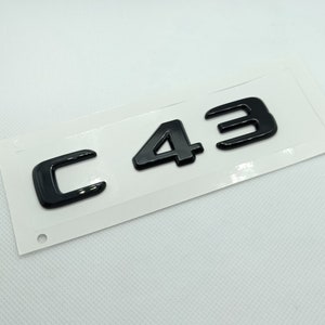 Logo C43 Noir Brillant Badge Logo Embleme Plat