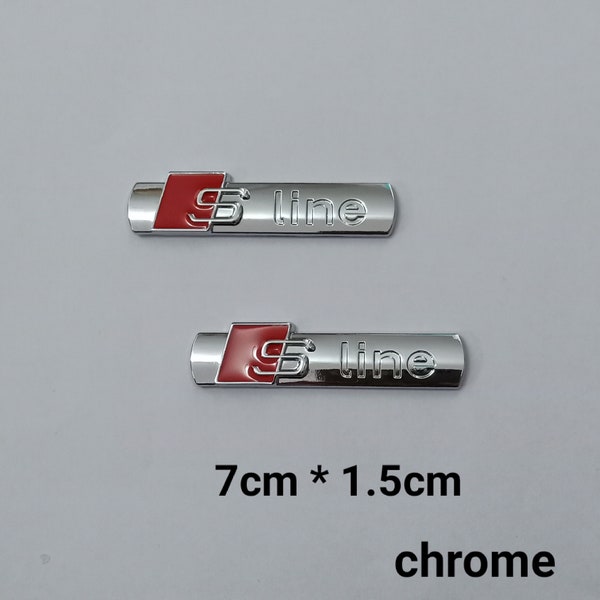 2 Logo S Line Emblem Badge Adhesive Sline Metal Chrome