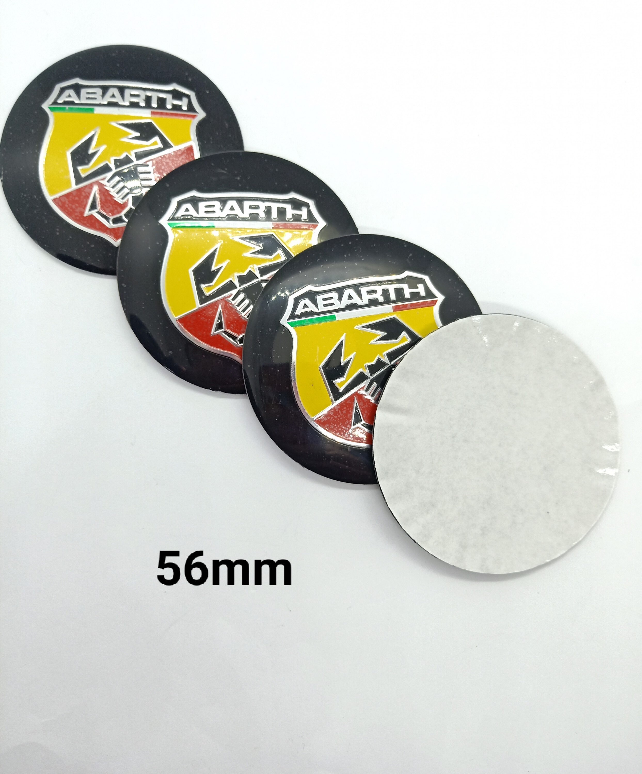 2 nouvelles clés Sticker ABARTH LOGO/Autocollant 14 MM diamètre pour FIAT 