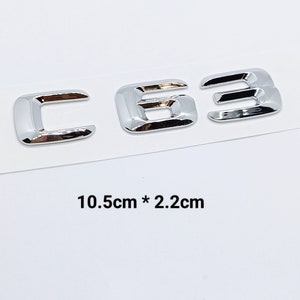 C63 Chrome 3D Badge Logo Emblem