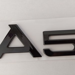 A5 Logo Stickers Emblem Sticker Glossy Black