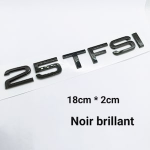 Logo Emblem 25 TFSI For trunk Glossy black