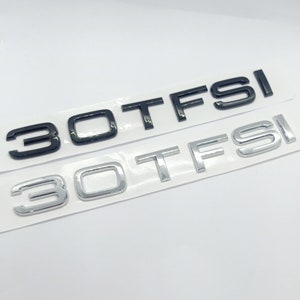 Logo Emblem 30 TFSI For trunk Glossy black