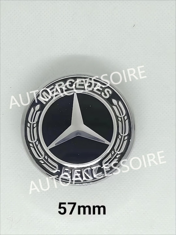 Full Matte black wheat 57mm Car Hood bonnet decoration for Mercedes