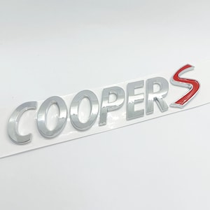 Cooper S Logo Emblem Chrome Rear Trunk 160mm