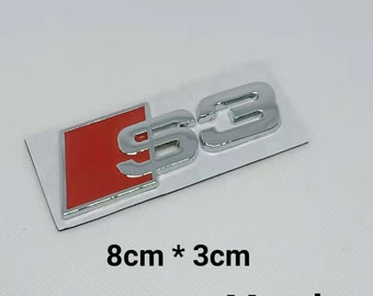 S3-logo s3 sticker embleem achterkant chroom metaal