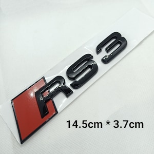 RS3 Logo Sticker Emblem Rear Gloss Black.
