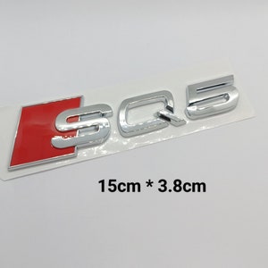  S Logo Line Emblem,Autocollant en Métal Logo 3D,Emblème  Extérieur de Voiture Signe pour A3 A4 A5 A6 A7 A8 Q2 Q3 Q4 Q5 Q7 S3 S4 S5  S6 S7 S8