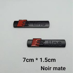 Emblema 2 Logo S LINE en negro mate sline